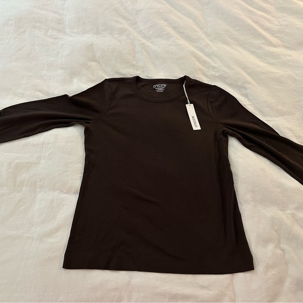 Chico’s 3 Quarter Sleeve top - Cocoa Bean - Size 1